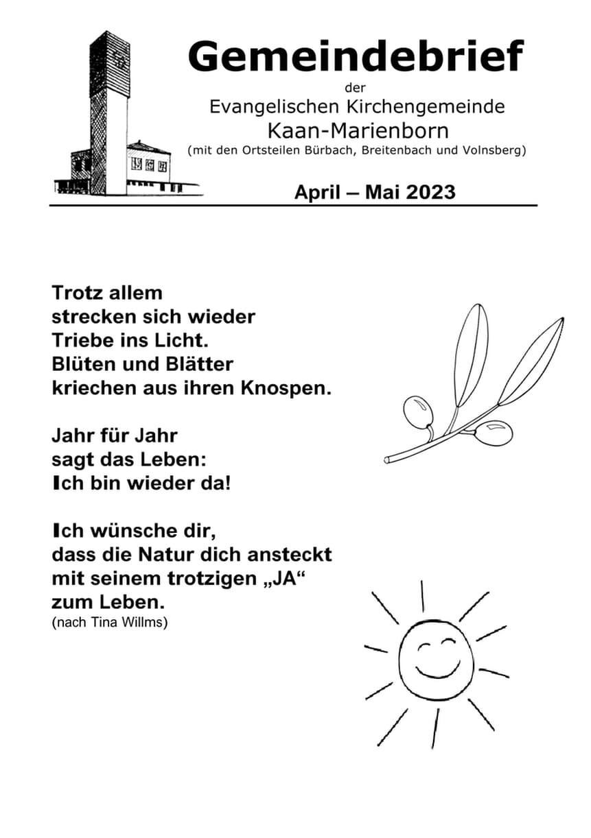 Gemeindebrief April 2023 - Mai 2023
