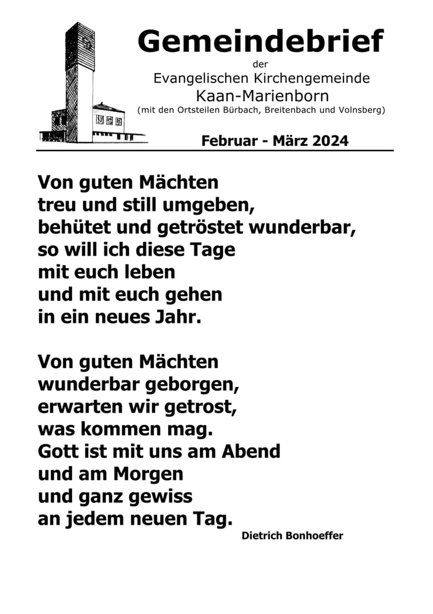 Gemeindebrief Feb 2024 - Mrz 2024