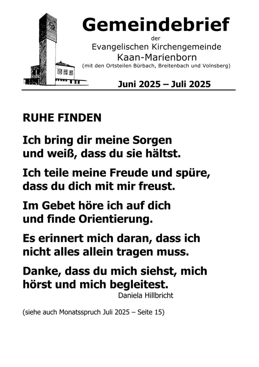 Gemeindebrief Apr 2025 - Mai 2025