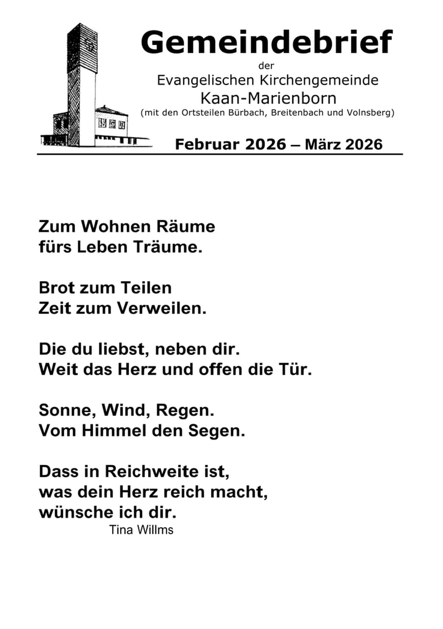Gemeindebrief Feb 2026 - Mrz 2026